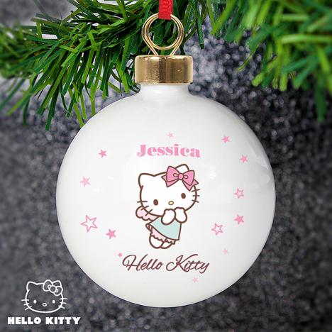 Personalised Hello Kitty Fairy Christmas Bauble Extra Image 3